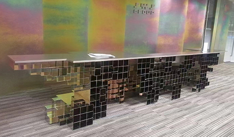 創(chuàng)意家具之不銹鋼接待臺(tái)