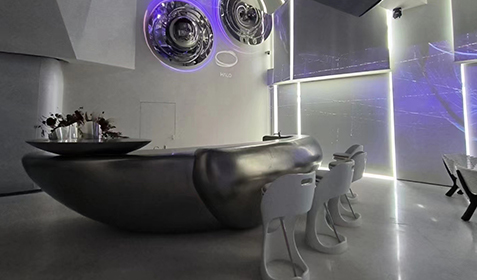 創(chuàng)意家具之不銹鋼接待吧臺(tái)